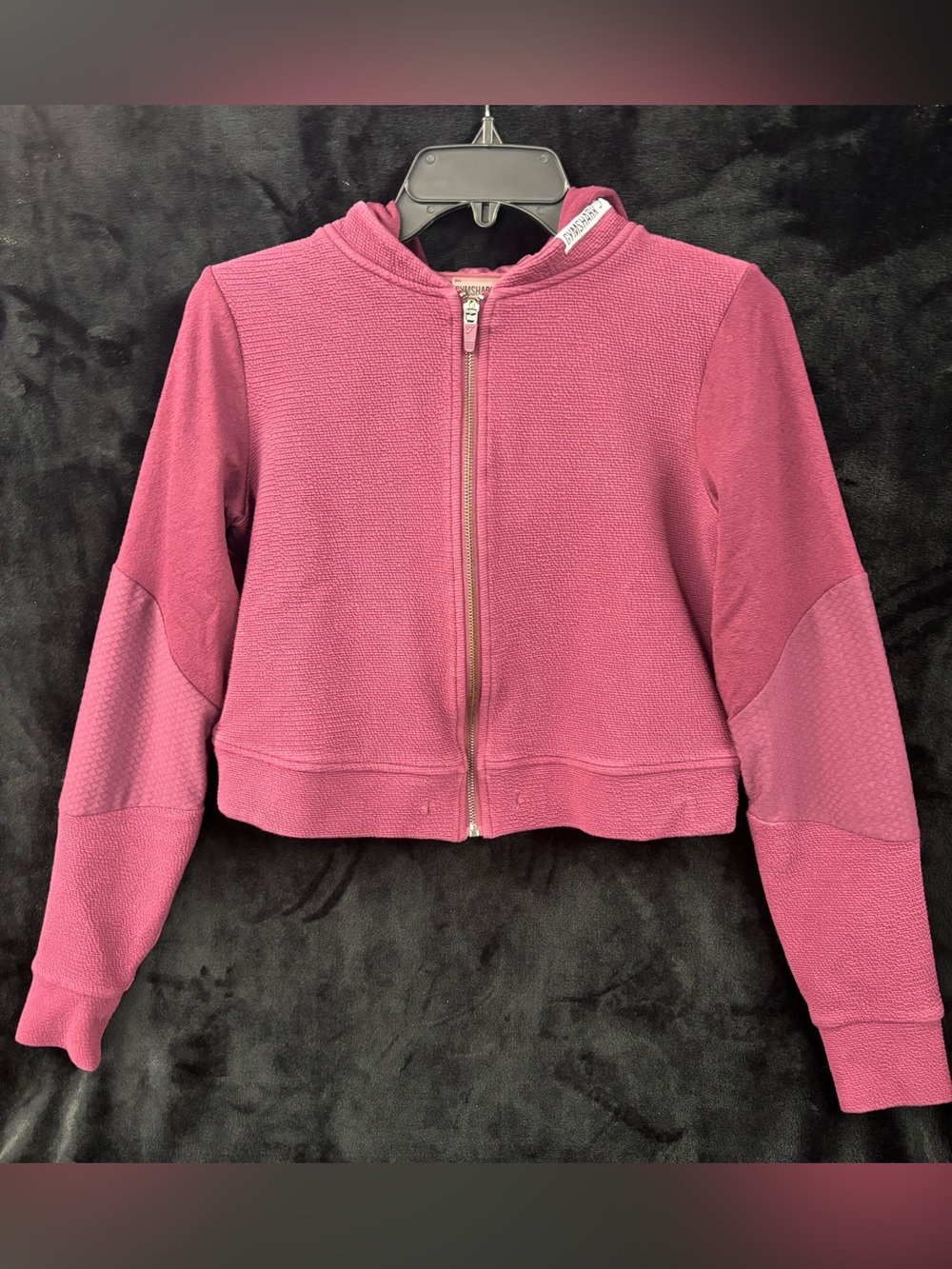 Gymshark True Texture Hooded Bomber Jacket Cropped Zip Up XS